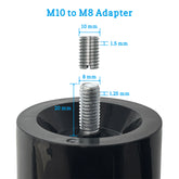 Fruhdi 12 Inch 4 Pcs Adjustable Bed Base Frame Legs Compatible with M8 M10 Threading Sofa Furniture Foot Replacement