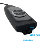 Fruhdi 2 Button 5 Pin Remote Hand Control with USB A C Ports and Backlight for Lift Chairs Power Recliner