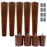 Fruhdi 12 Inch 6 Pcs Coffee Adjustable Bed Base Frame Support Legs Compatible with M8 M10 Threading Sofa Furniture Foot Replacement