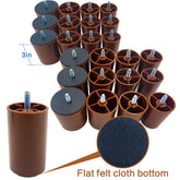 Fruhdi 12 Inch 6 Pcs Coffee Adjustable Bed Base Frame Support Legs Compatible with M8 M10 Threading Sofa Furniture Foot Replacement