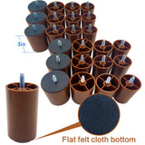 Fruhdi 12 Inch 6 Pcs Coffee Adjustable Bed Base Frame Support Legs Compatible with M8 M10 Threading Sofa Furniture Foot Replacement