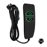 Black 2 Button 5 Pin Prong Hand Control Handset Remote with Backlight for Lift Chairs Power Recliner