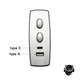 Fruhdi Power Recliner Electric Sofa 2 Button 5 Pin Hand Control Switch with USB Type A and C Port Replacement