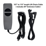 Grey 2 Button 5 Pin Prong Hand Control Handset Remote with Backlight for Lift Chairs Power Recliner