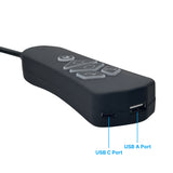 Fruhdi Lift Chairs Power Recliner 5 Button 5 Pin Remote Hand Control Handset Replacement with Backlight and Dual USB A C Ports