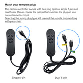 Fruhdi 4 Button Dual 5 Pin Lift Chair Remote Replaces HSW304 Controller Hand Control Replacement for Power Recliner