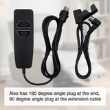 Fruhdi Lift Chair Power Recliner 2 Button 5 Pin Remote Control with USB A C Port
