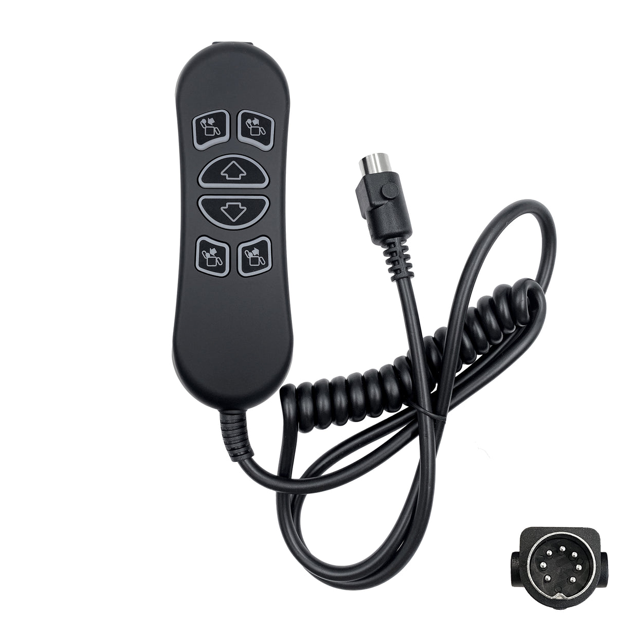 Fruhdi 6 Button 7 Pin Lift Chair Remote Controller Replaces HHC HSW306 Hand Control Replacement for Power Recliner