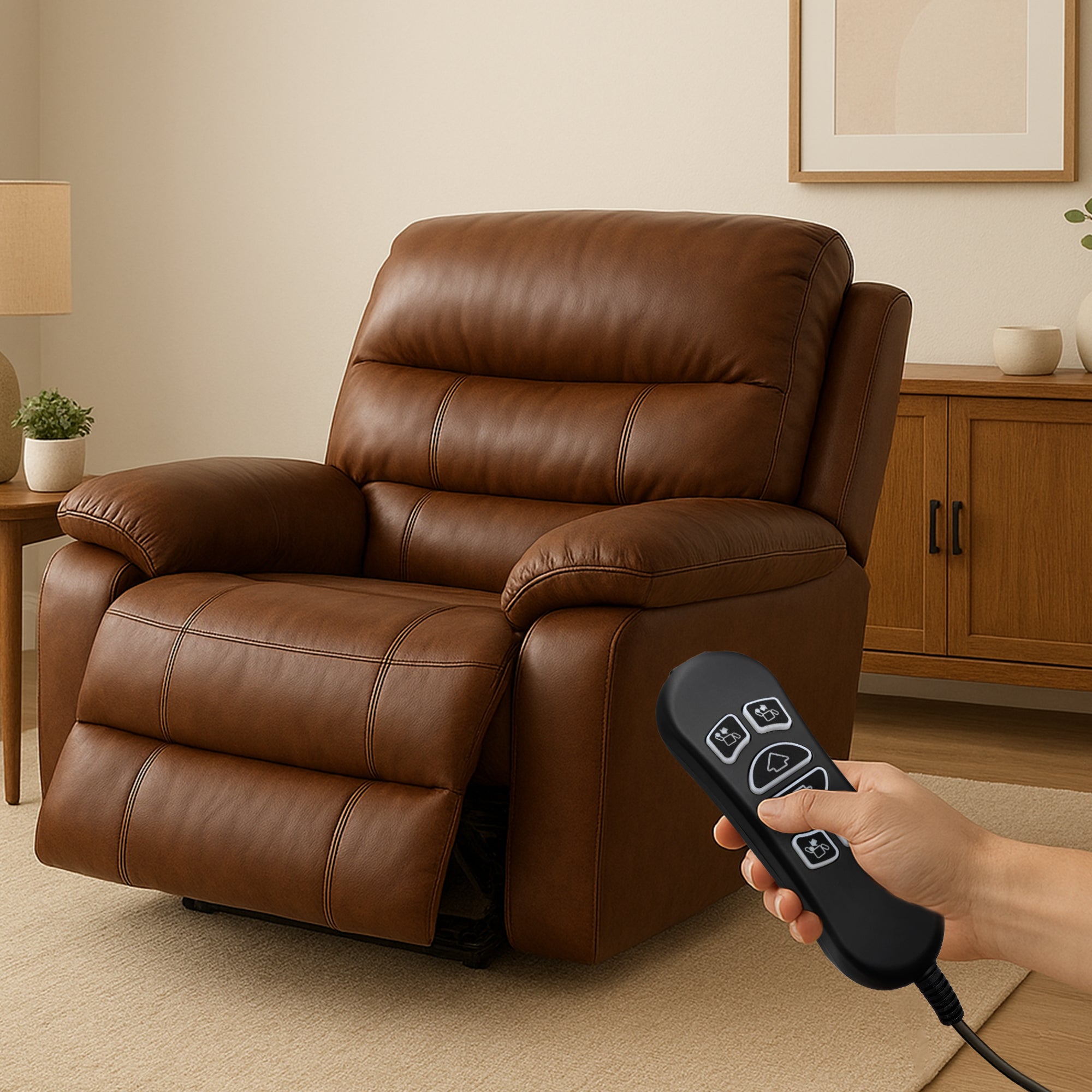 Fruhdi 6 Button 7 Pin Lift Chair Remote Controller Replaces HHC HSW306 Hand Control Replacement for Power Recliner