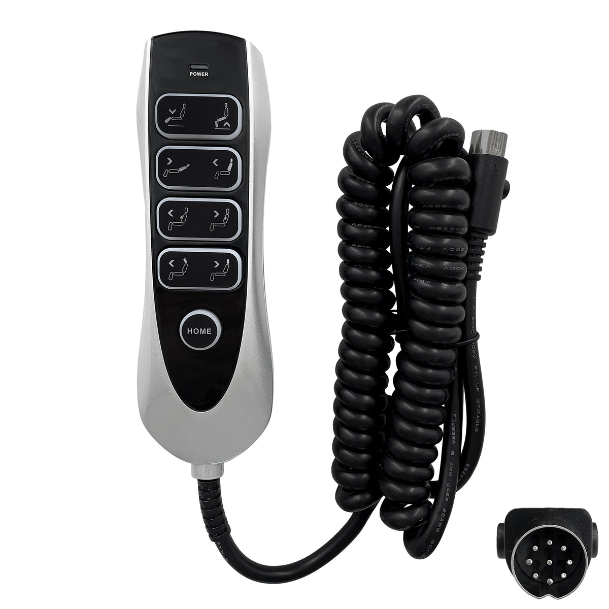 Fruhdi 9 Button 9 Pin Remote Controller Hand Control Model JLDK.38.04.12 with USB Backlight and Home Button for Electric Sofa Power Recliner Lift Chair