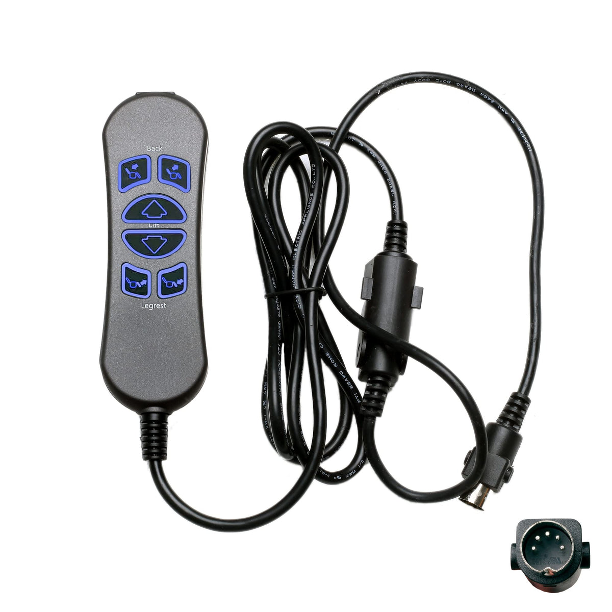 6 Button 5 Pin Prong MLSK89-A2 Handset Remote with USB and Backlight ...