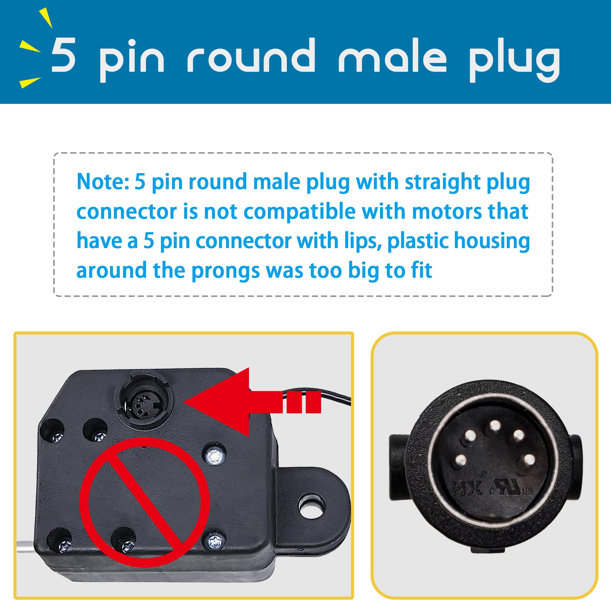 Remote Control 6 Pin 6 Button 5 Pin Prong MLSK89-A2 Handset Remote with USB and Backlight ...