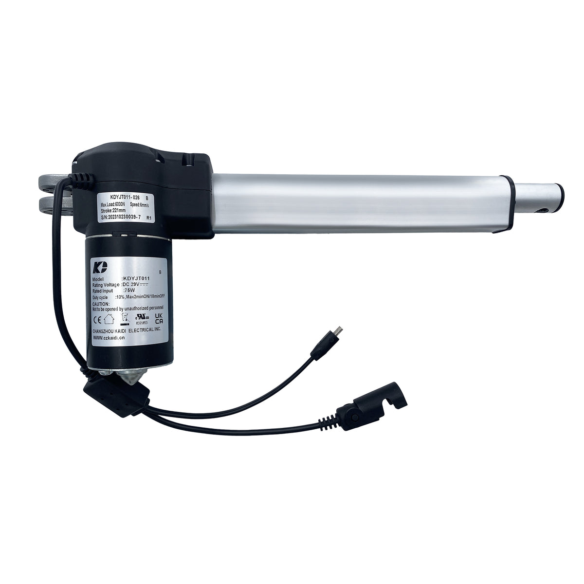 Kaidi Linear Actuator Model KDYJT011B-026 Power Recliner Lift Chairs Motor Replacement