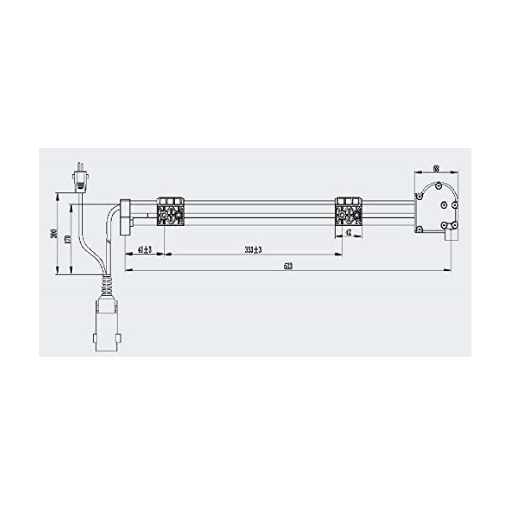 Fruhdi Power Recliner Sofa Lift Chairs Mulin Motor Actuator Model ML18 ML18-017 Replacement