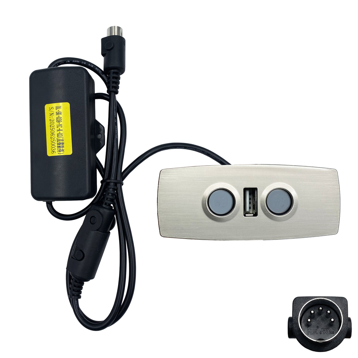 Fruhdi Power Recliner 2 Button 5 Pin Switch Hand Control Controller Model DL-SK-039-YC-K-02 Replacement