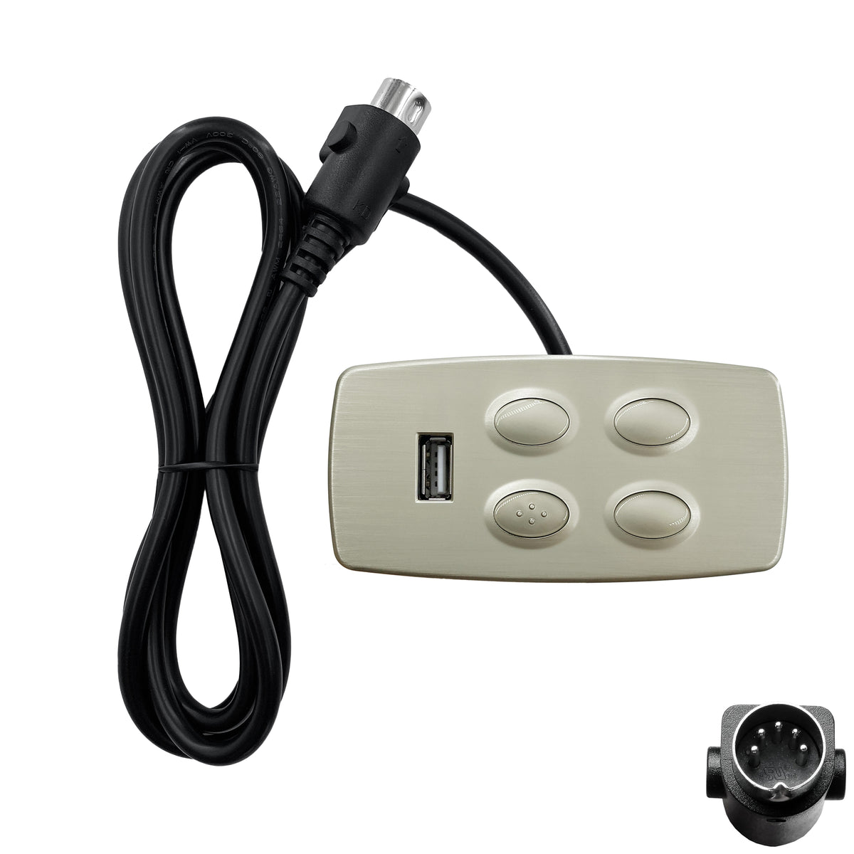 Fruhdi Power Recliner Kaidi 4 Button 5 Pin Switch Hand Control Controller Model KDH136-001 with USB Port