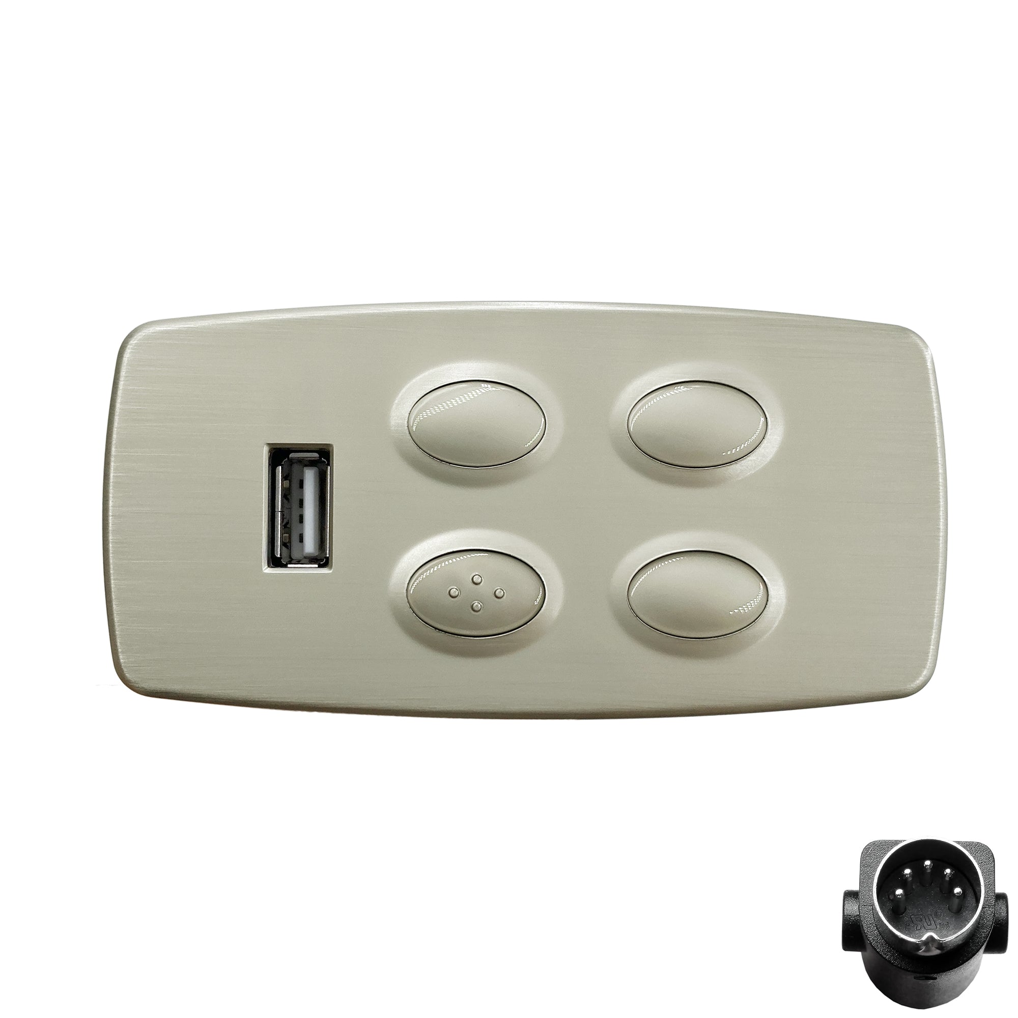 Fruhdi Power Recliner Kaidi 4 Button 5 Pin Switch Hand Control Controller Model KDH136-001 with USB Port
