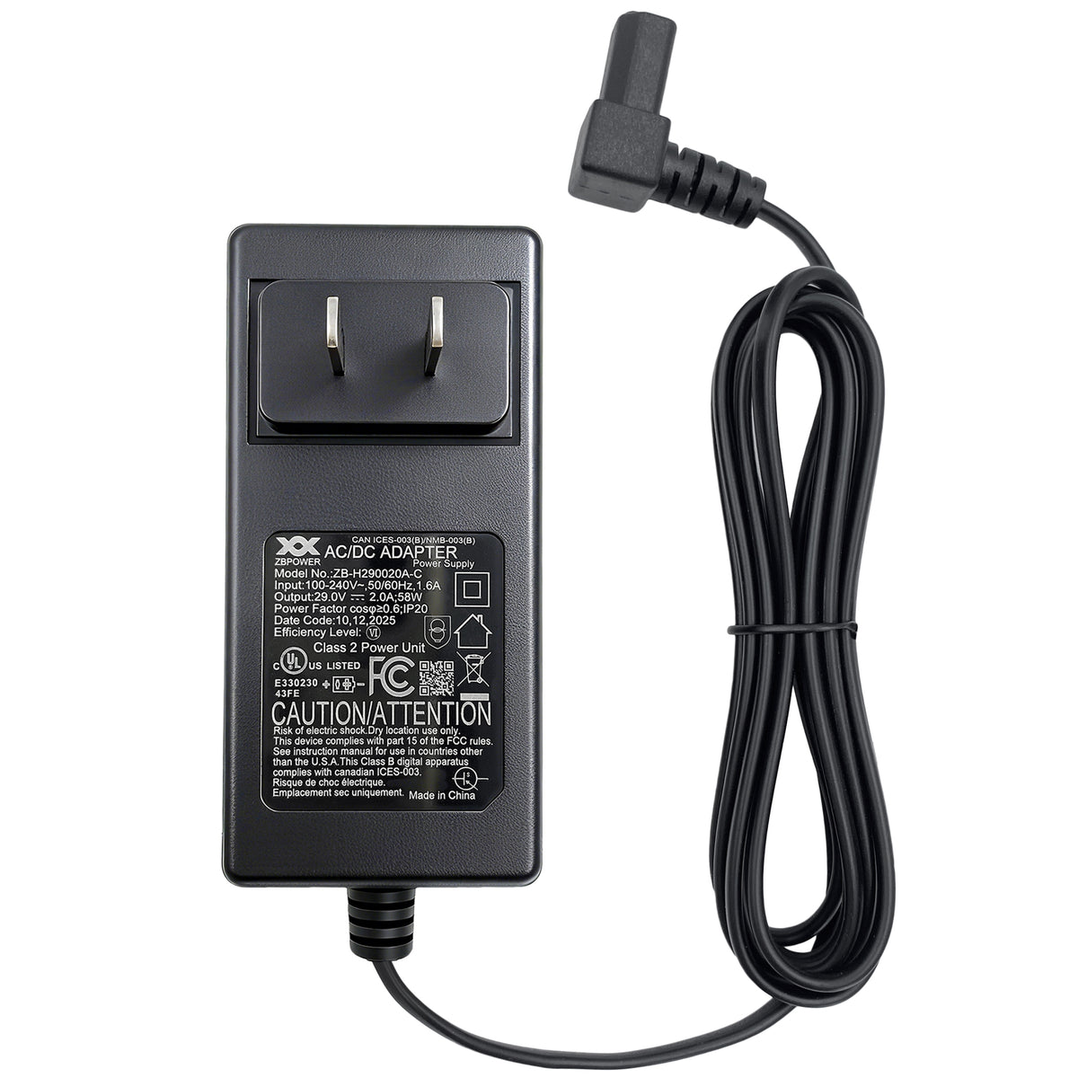 Fruhdi Power Recliner ZBPOWER Wall Power Supply Model ZB-H290020A-C 29V 2A Wall Switching Adapter for Electric Sofa Lift Chairs