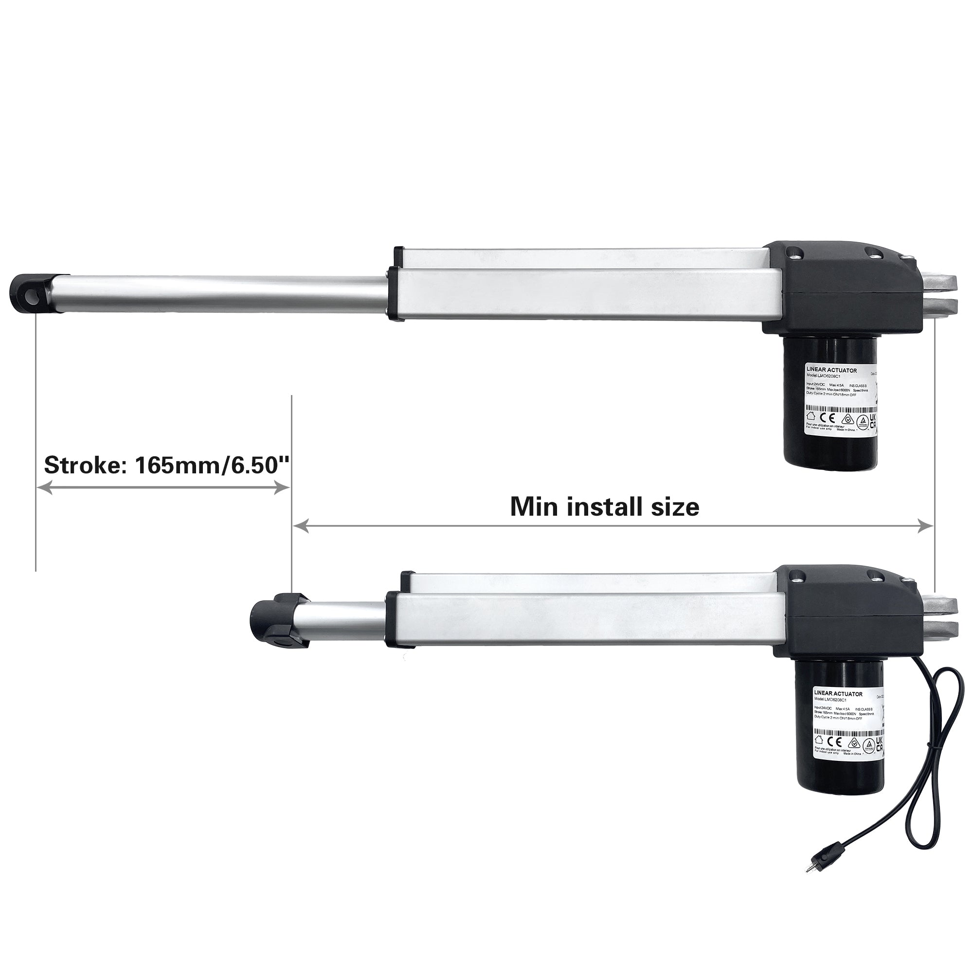 Fruhdi Power Recliner Actuator Replacing Motor Model LMD6208C1 Replacement for Electric Sofa Lift Chairs