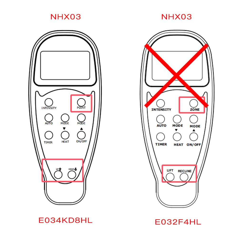 Recliner Emomo Male Pin Massage Remote NHX03 Replacement – Fruhdi