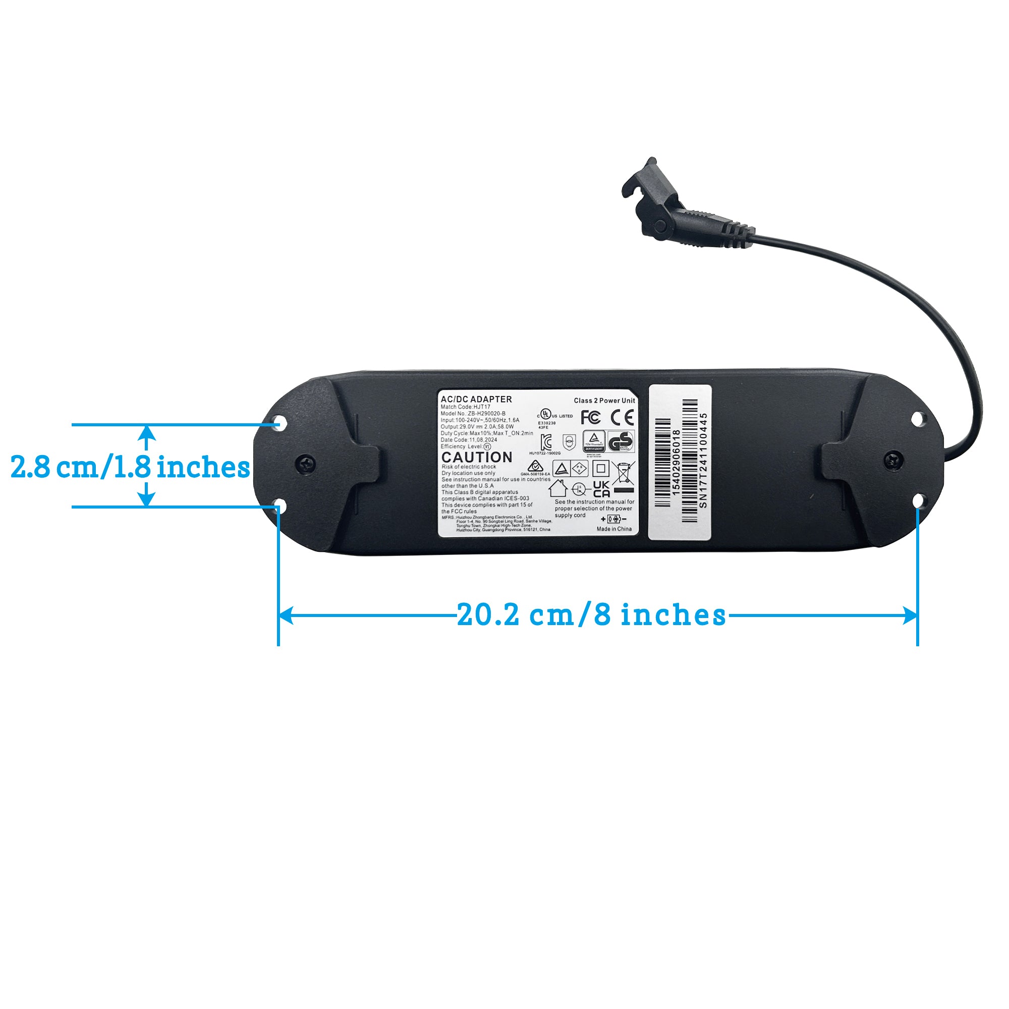 Fruhdi Bed Richmat Adapter Model HJT17 ZB-H290020-B Class 2 Power Unit Power Supply Kit Replacement