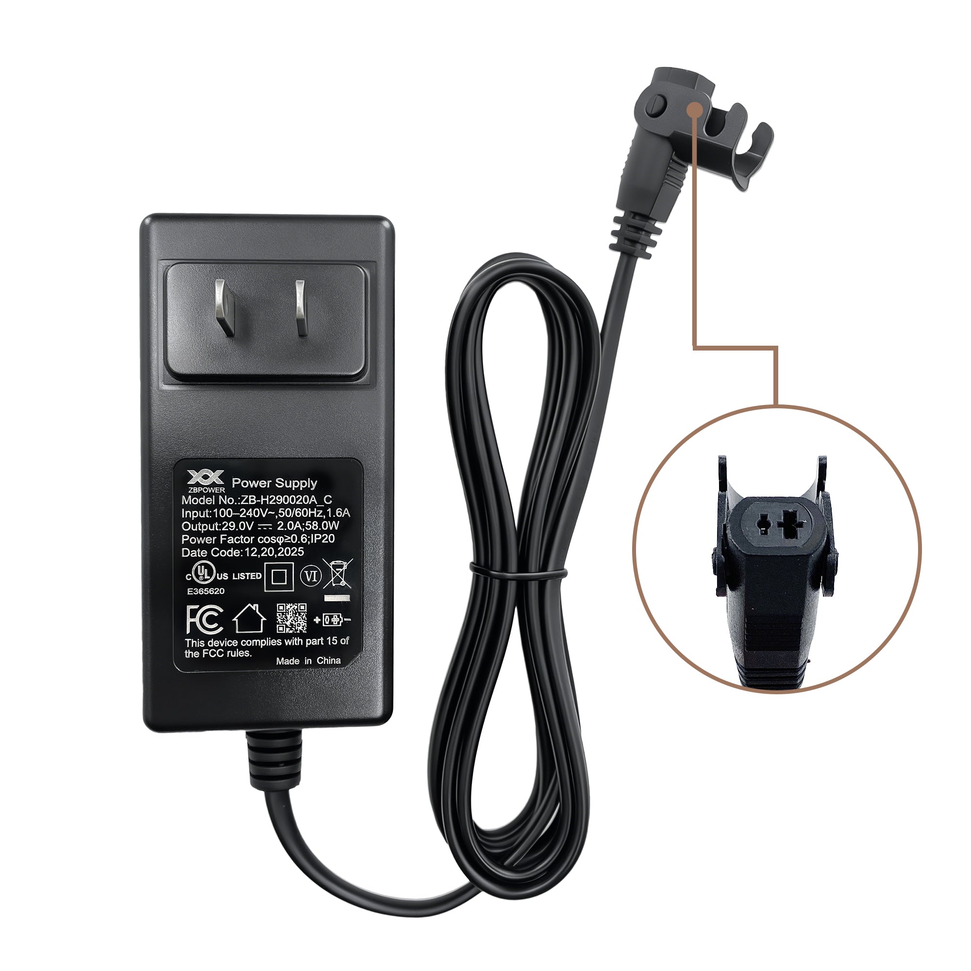 Fruhdi Power Recliner ZBPOWER 3300mAh Wireless Rechargeable Battery Pack Kits with Wall Power Supply Extension Cord and Y Power Cable