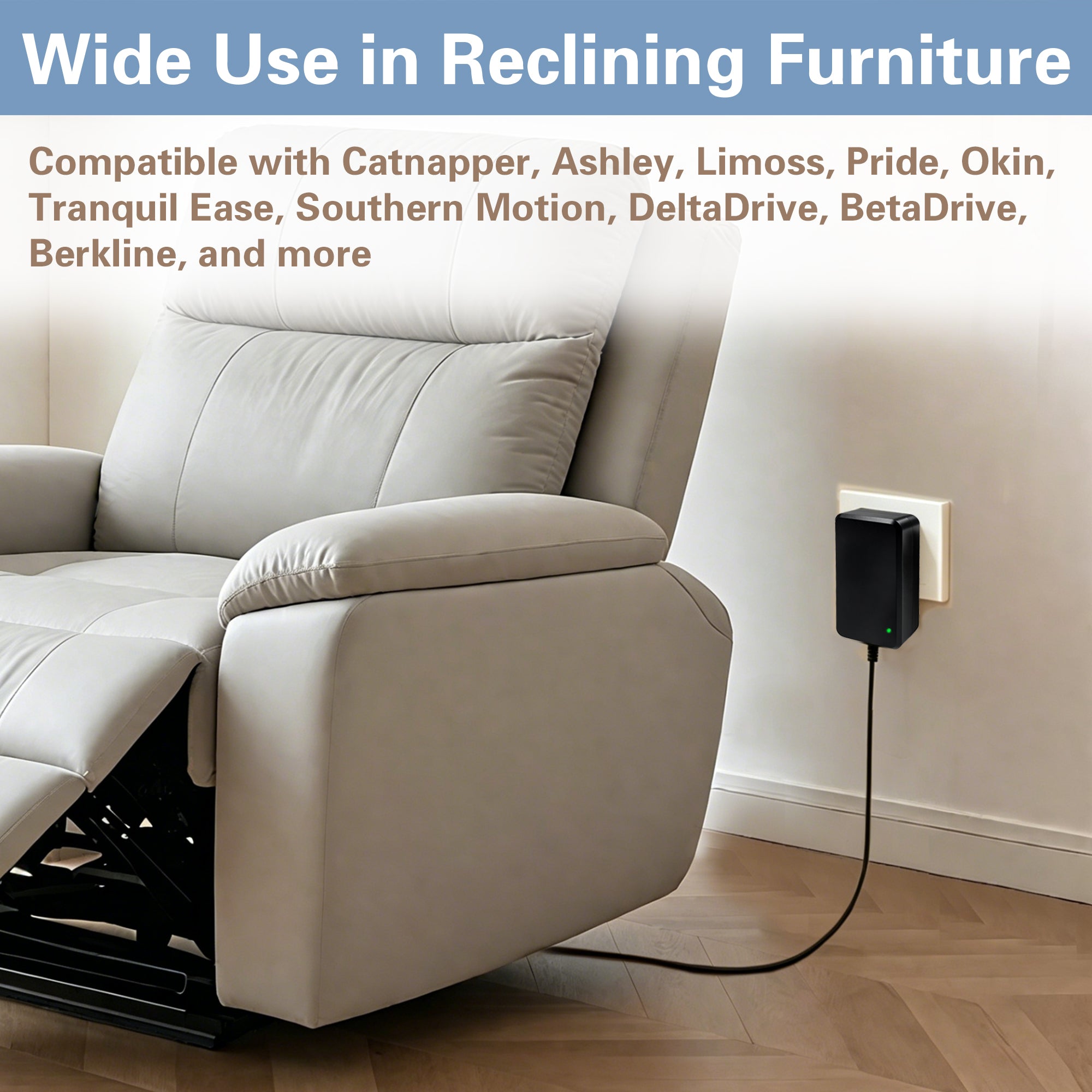 Fruhdi Power Recliner ZBPOWER Wall Power Supply Model ZB-H290020A-6L 29V 2A Wall Switching Adapter for Electric Sofa Lift Chairs